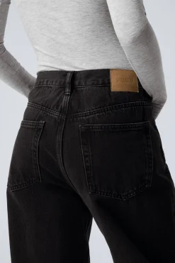 Weekday GALAXY LOOSE STRAIGHT LEG JEANS tuned black black Sale
