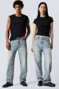 Weekday GALAXY LOOSE STRAIGHT LEG JEANS aeon blue light blue Best Sale