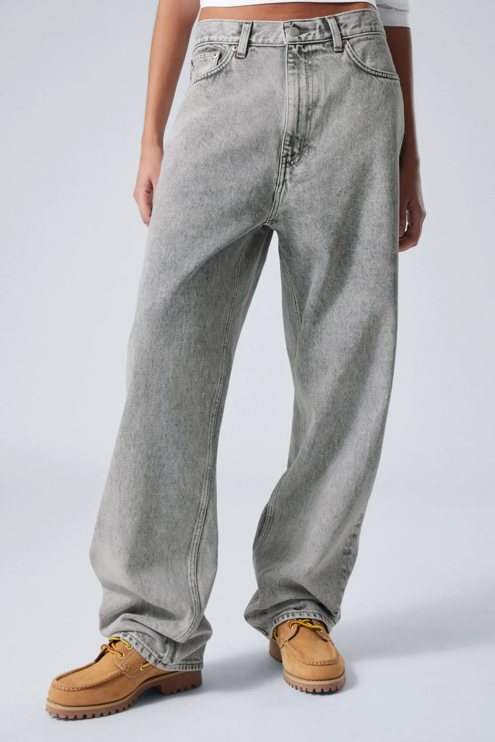 Weekday GALAXY LOOSE STRAIGHT LEG JEANS monolith grey light grey Flash Sale