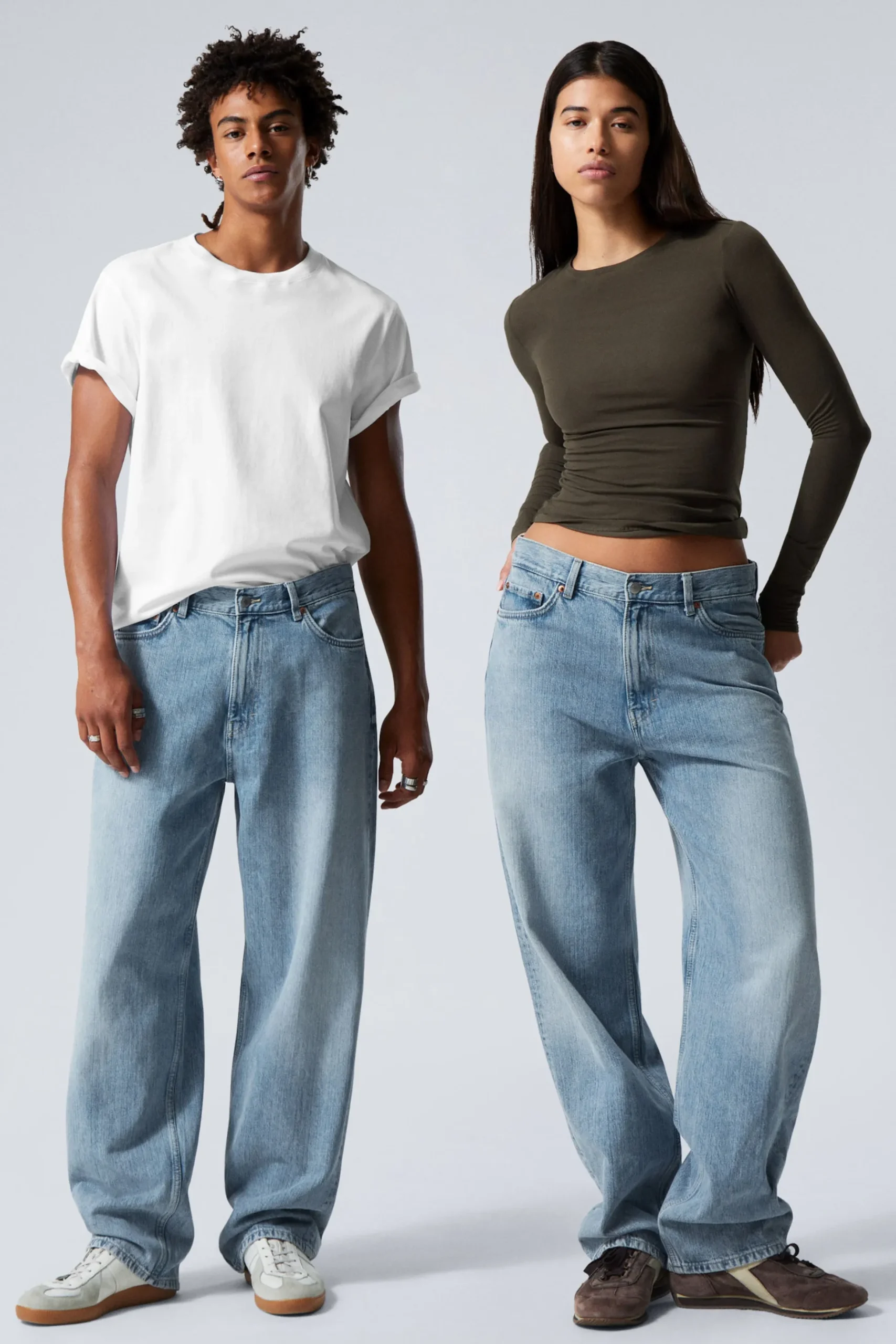 Weekday GALAXY LOOSE STRAIGHT LEG JEANS blue fade medium blue Outlet