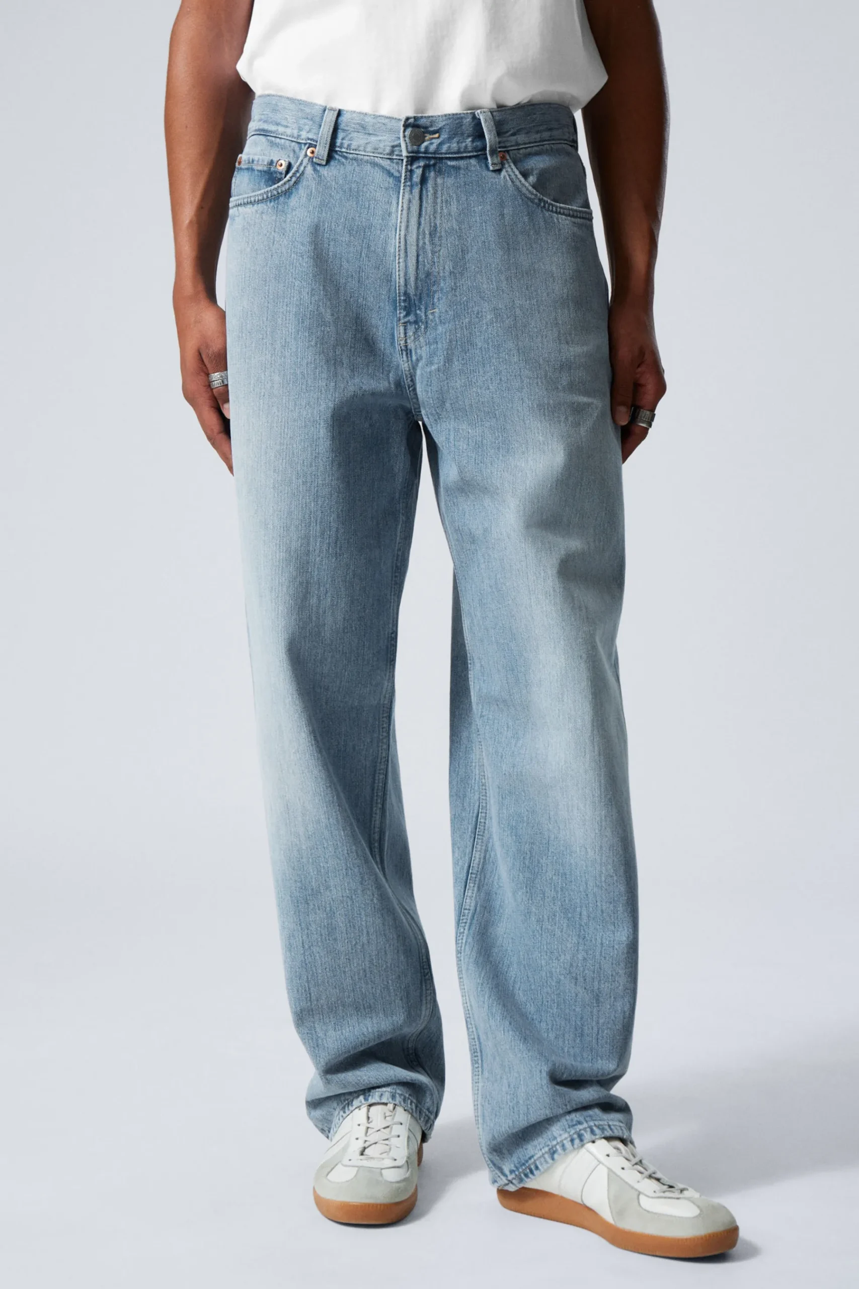 Weekday GALAXY LOOSE STRAIGHT LEG JEANS blue fade medium blue Outlet