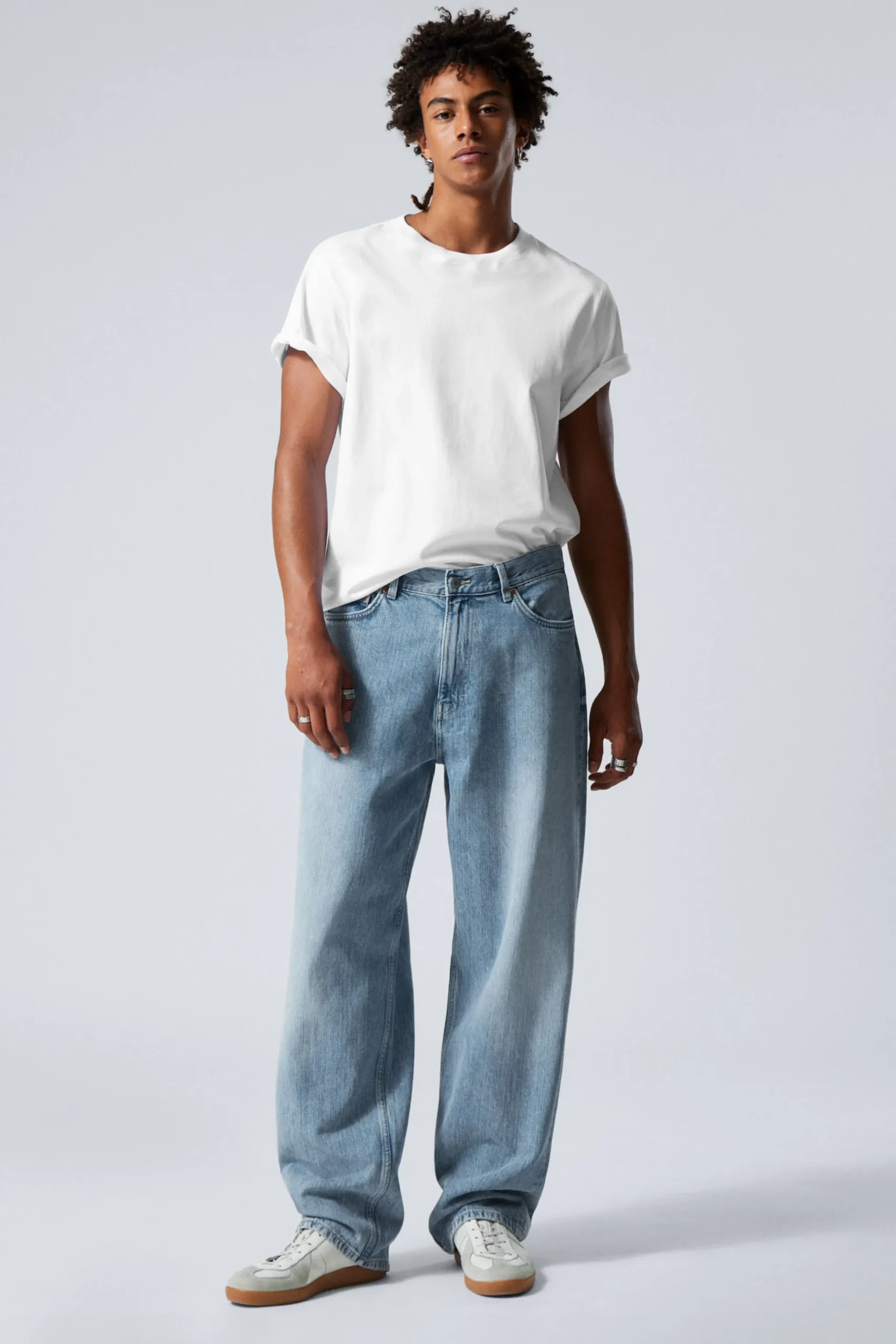 Weekday GALAXY LOOSE STRAIGHT LEG JEANS blue fade medium blue Outlet