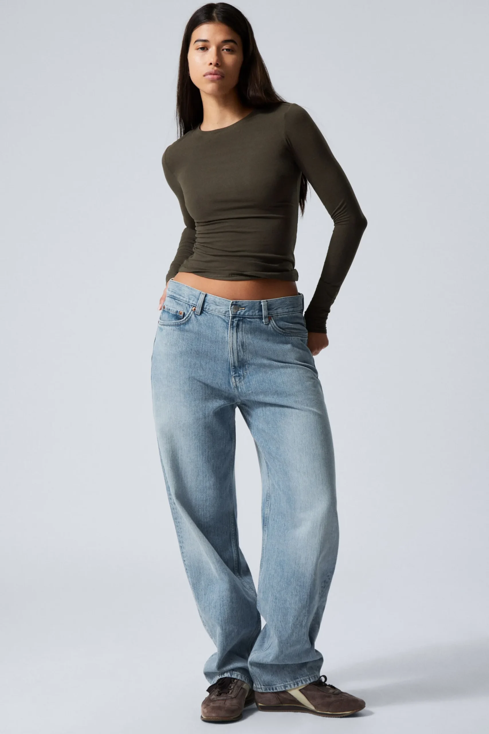 Weekday GALAXY LOOSE STRAIGHT LEG JEANS blue fade medium blue Outlet