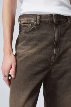 Weekday GALAXY LOOSE STRAIGHT LEG JEANS washed brown Flash Sale
