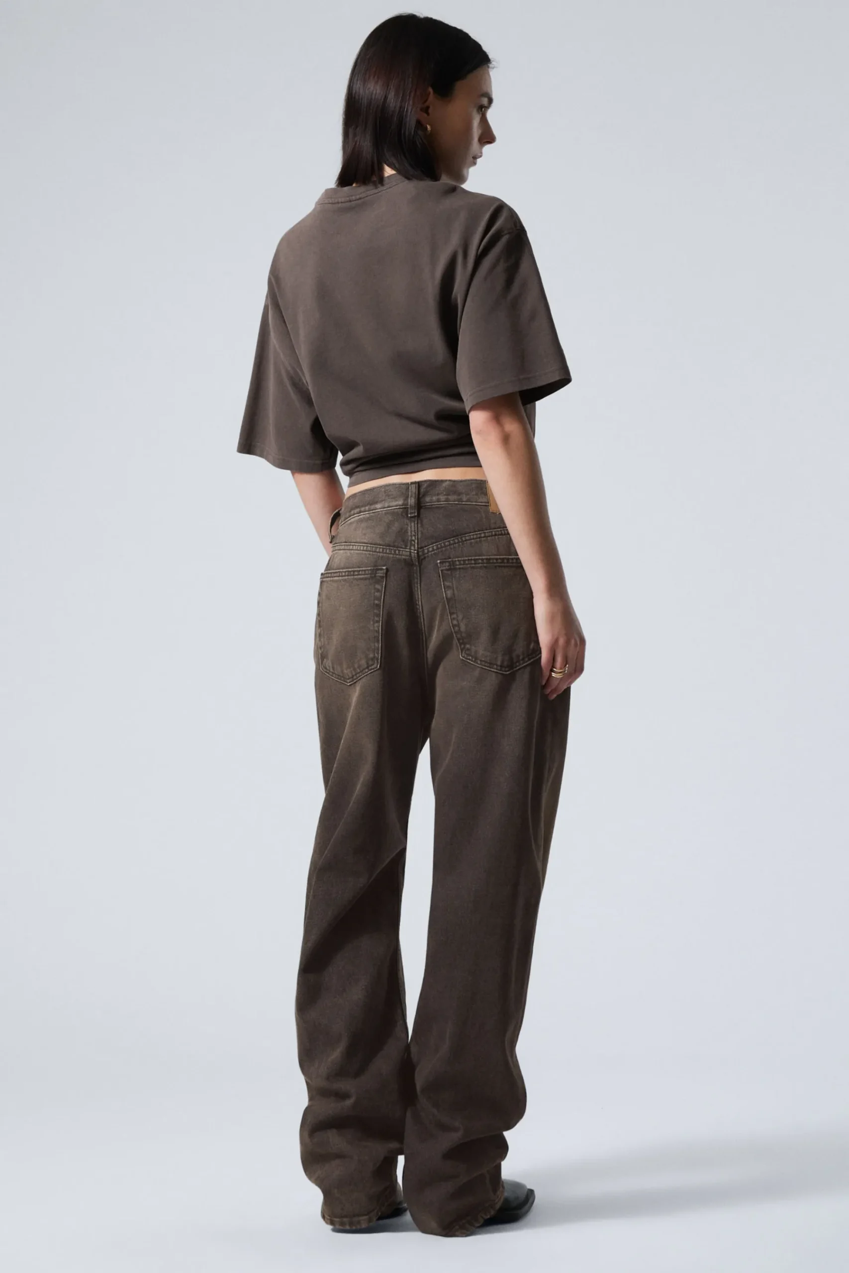 Weekday GALAXY LOOSE STRAIGHT LEG JEANS washed brown Flash Sale