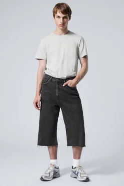 Weekday GALAXY LOOSE TWISTED DENIM SHORTS washed black Fashion