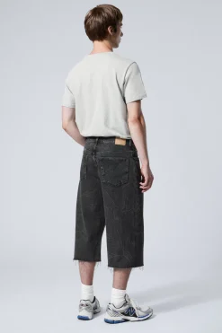 Weekday GALAXY LOOSE TWISTED DENIM SHORTS washed black Fashion