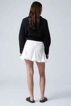 Weekday GATHERED MINI SKIRT white Sale
