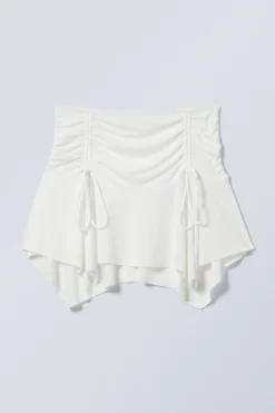 Weekday GATHERED MINI SKIRT white Shop