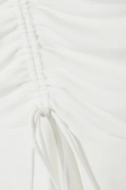 Weekday GATHERED MINI SKIRT white Shop