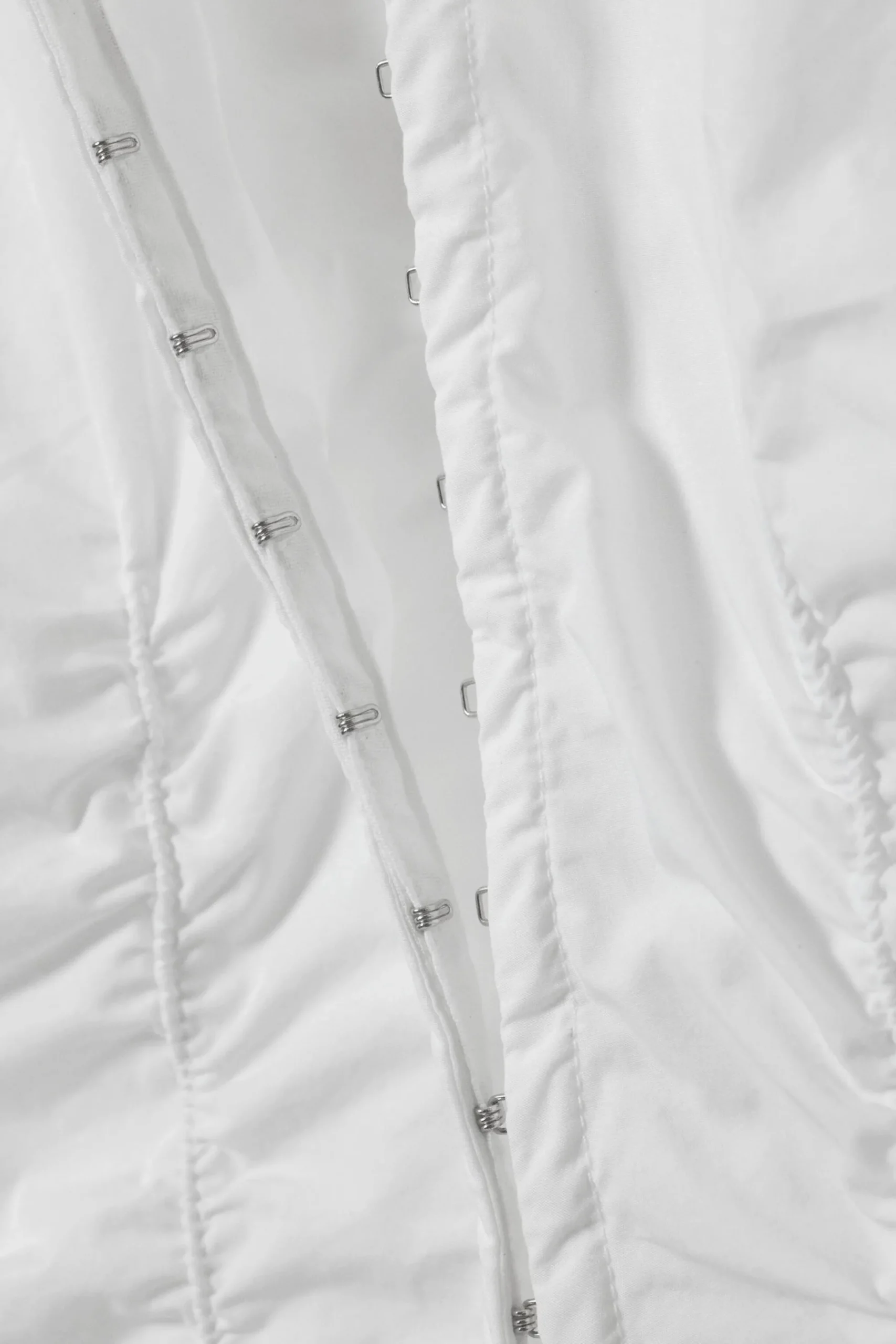 Weekday GATHERED POPLIN V-NECK SHIRT white Cheap
