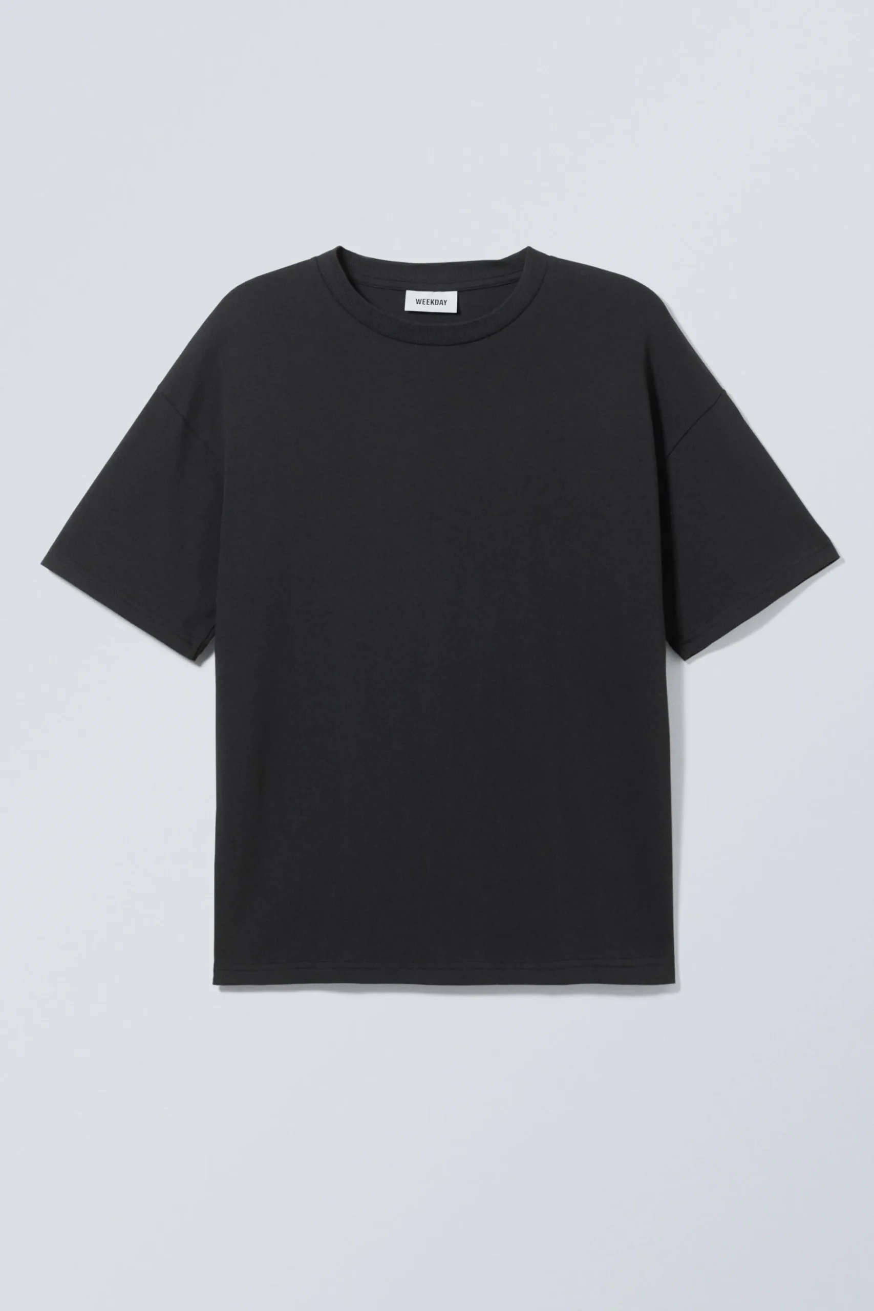 Weekday GREAT BOXY HEAVYWEIGHT T-SHIRT black Online