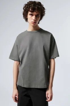 Weekday GREAT BOXY HEAVYWEIGHT T-SHIRT dark grey Best Sale