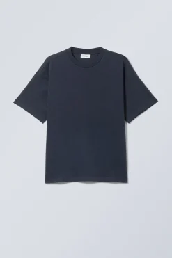 Weekday GREAT BOXY HEAVYWEIGHT T-SHIRT dark blue Hot