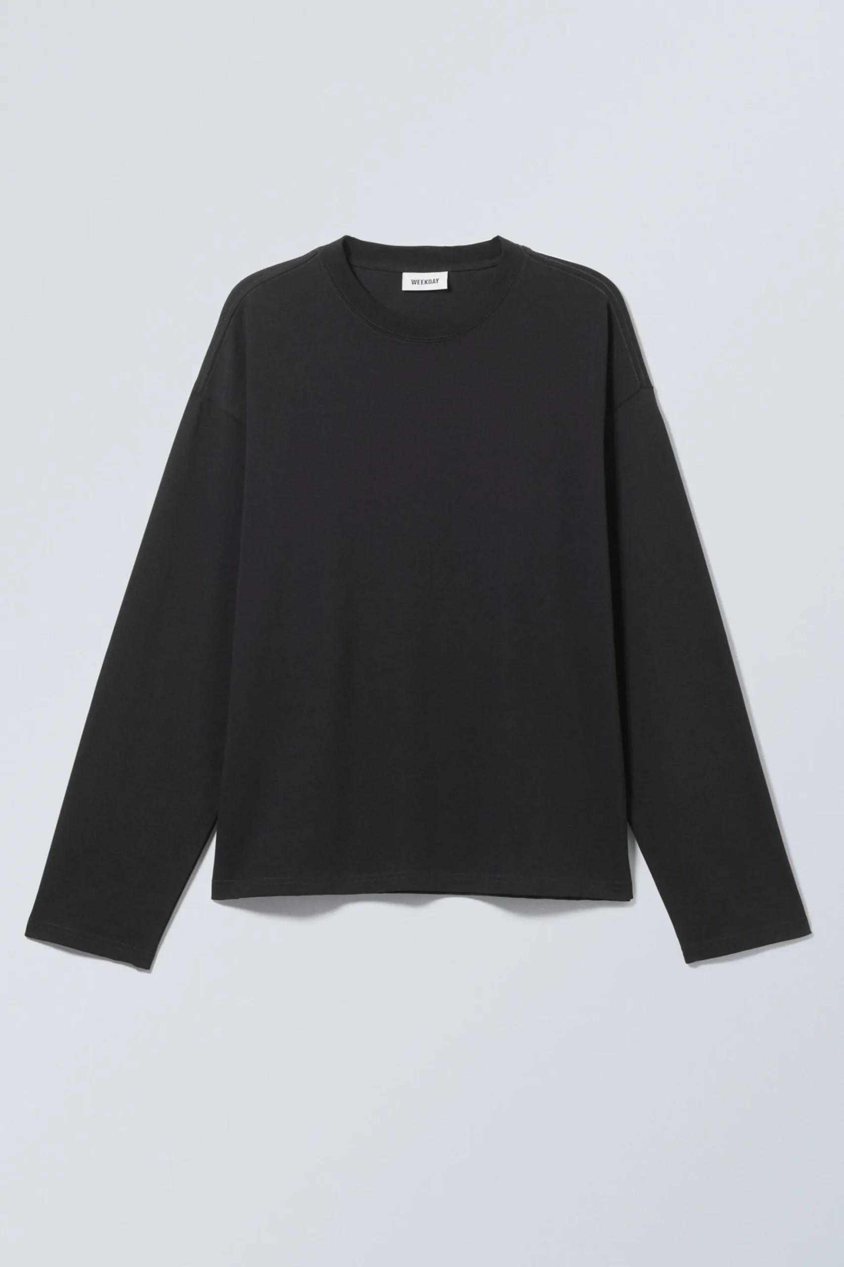 Weekday GREAT BOXY LONG SLEEVE T-SHIRT black Shop