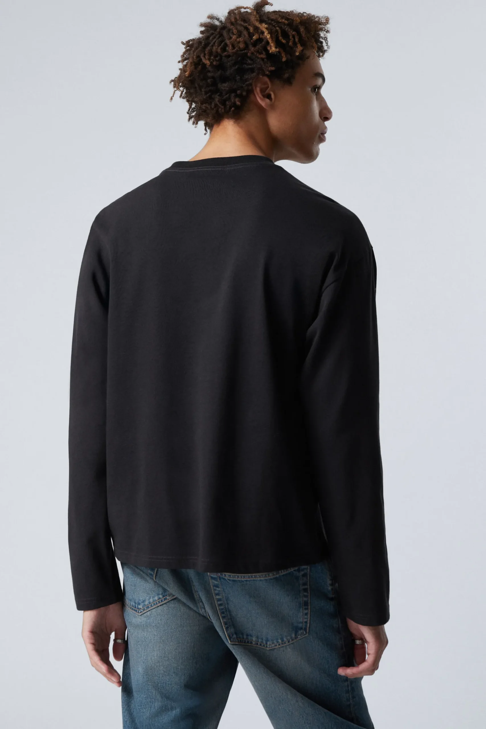 Weekday GREAT BOXY LONG SLEEVE T-SHIRT black Shop