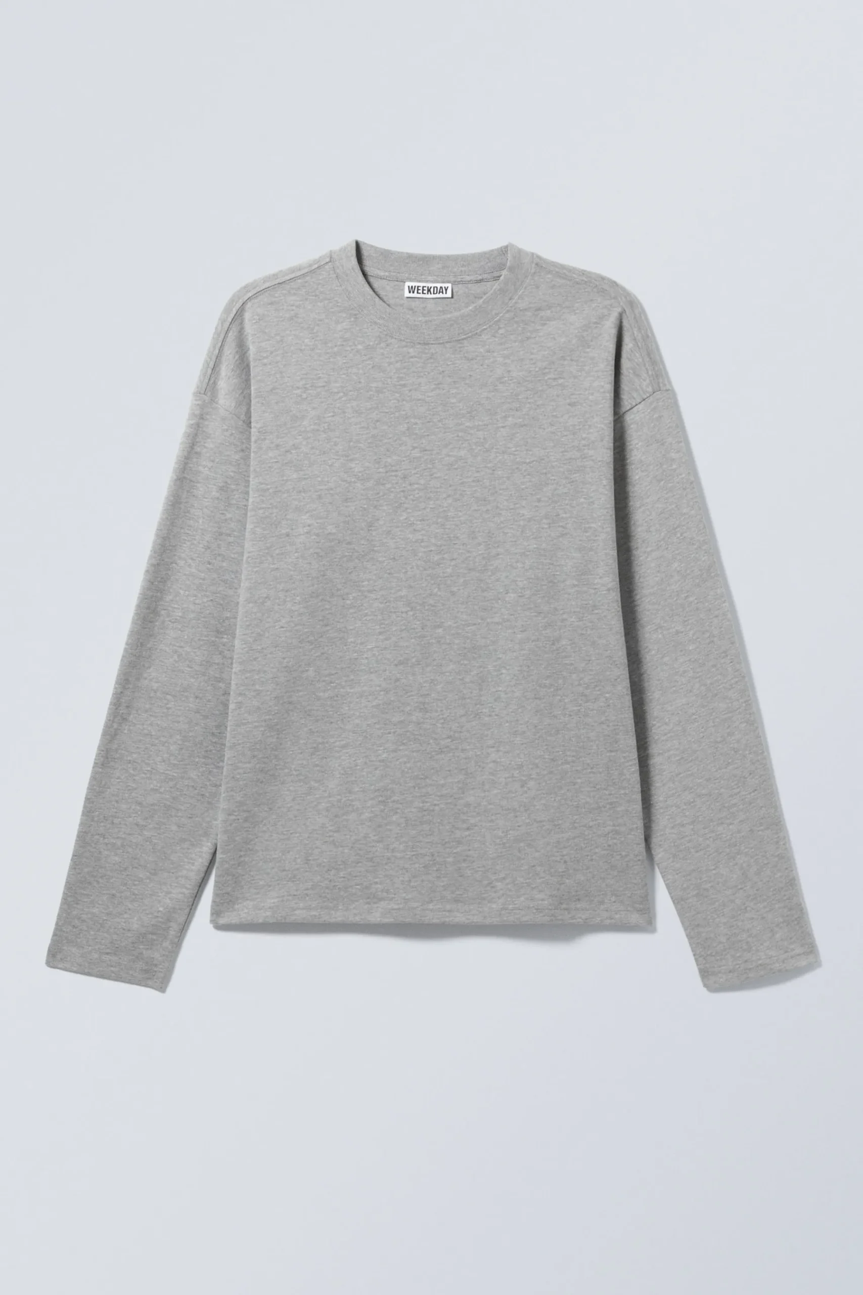 Weekday GREAT BOXY LONG SLEEVE T-SHIRT light grey melange Discount