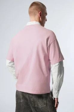 Weekday GREAT BOXY PRINTED GRAPHIC TEE light pink fussball mascot Cheap