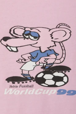 Weekday GREAT BOXY PRINTED GRAPHIC TEE light pink fussball mascot Cheap