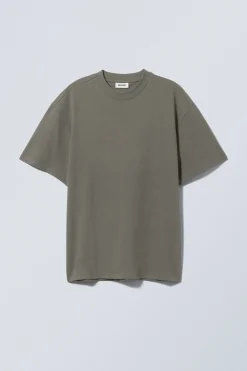 Weekday GREAT HEAVYWEIGHT T-SHIRT darkest grey Outlet