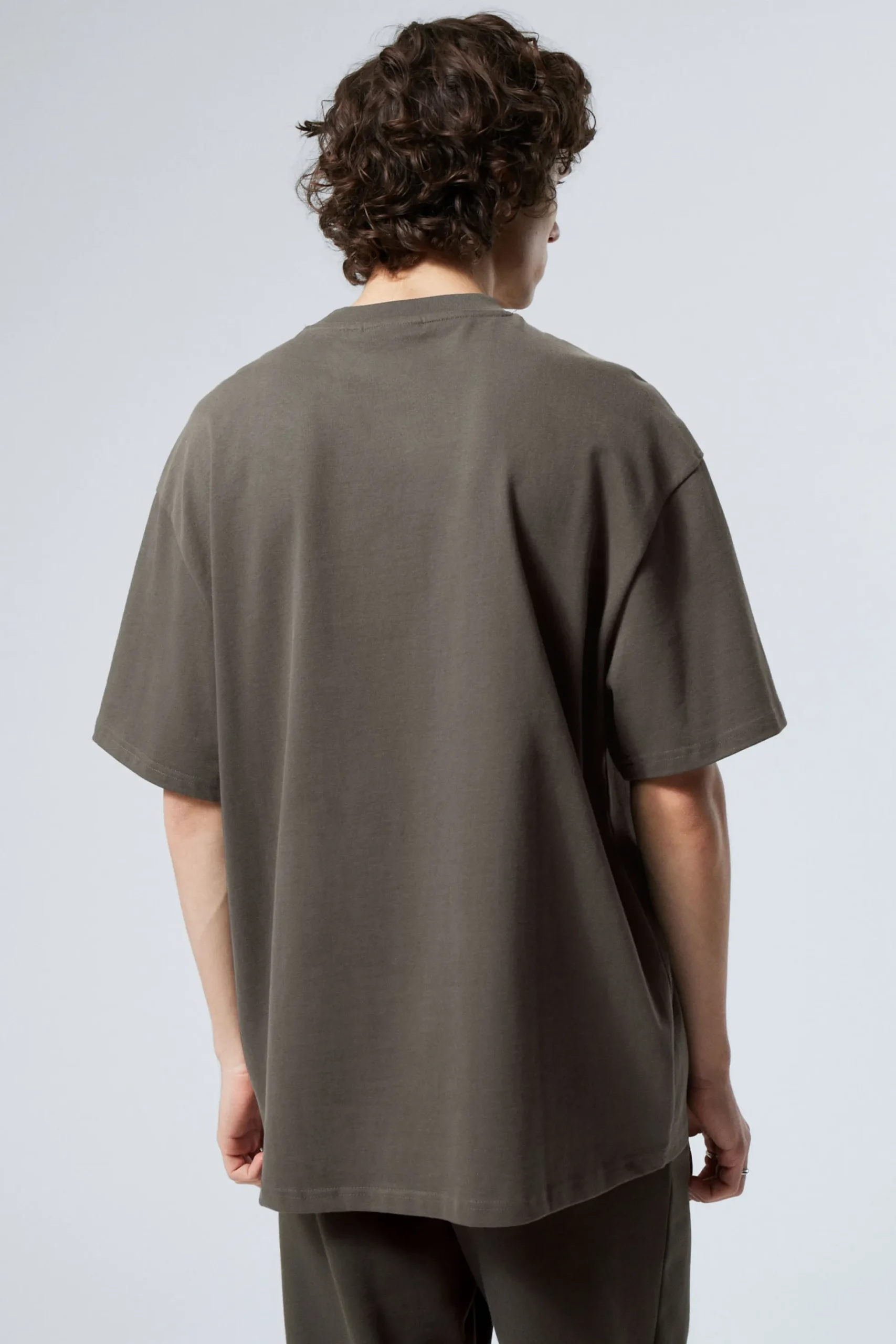 Weekday GREAT HEAVYWEIGHT T-SHIRT darkest grey Outlet