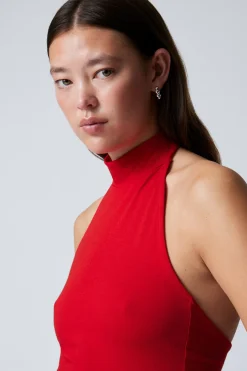 Weekday HALTER TANK TOP red Outlet