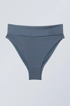 Weekday HEAT HIGH WAIST BIKINI BOTTOMS blue shimmer Flash Sale