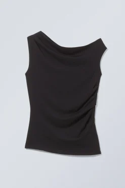 Weekday HERA DRAPE TOP black Discount