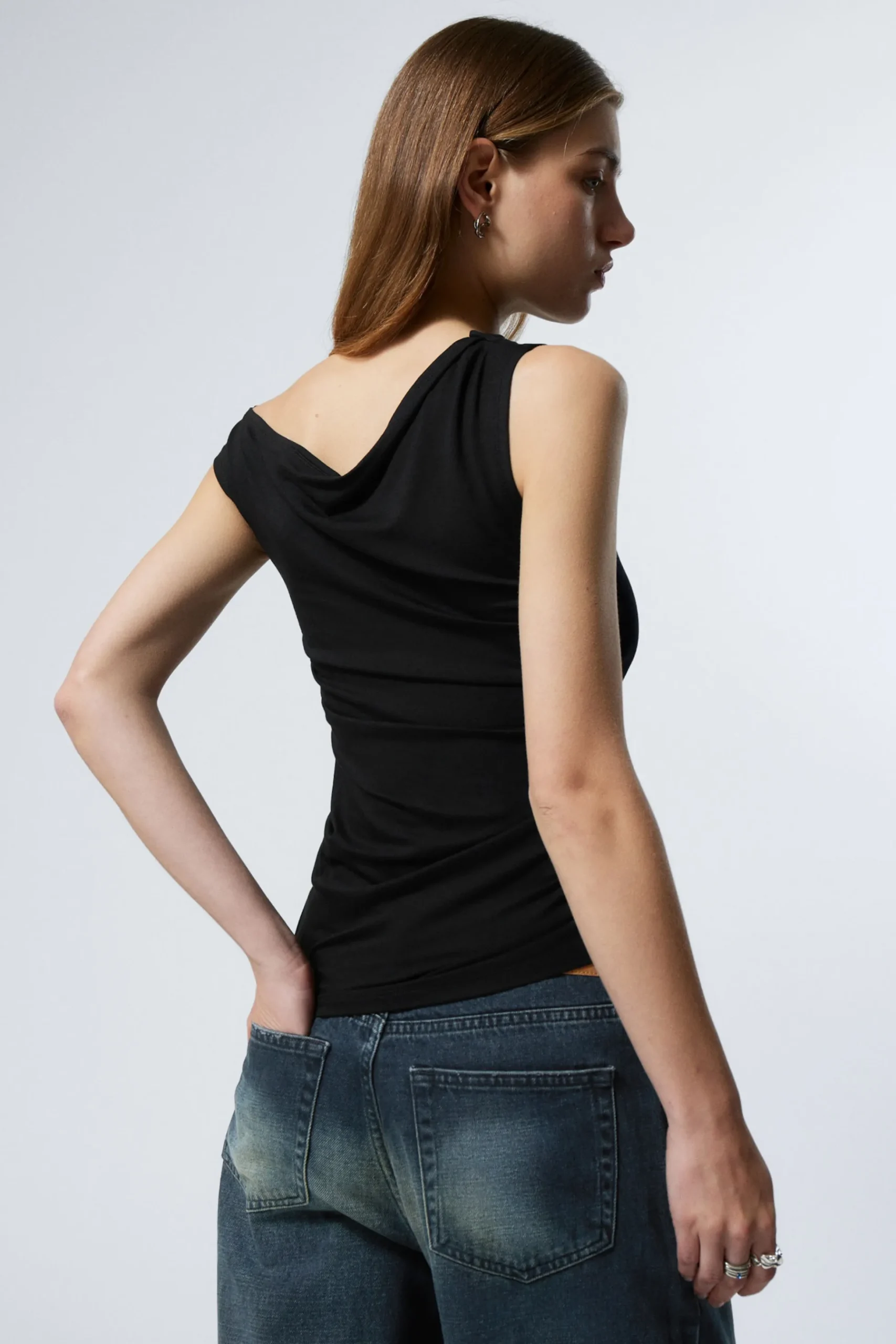 Weekday HERA DRAPE TOP black Discount