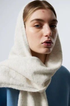 Weekday HOOD SCARF dusty white Online