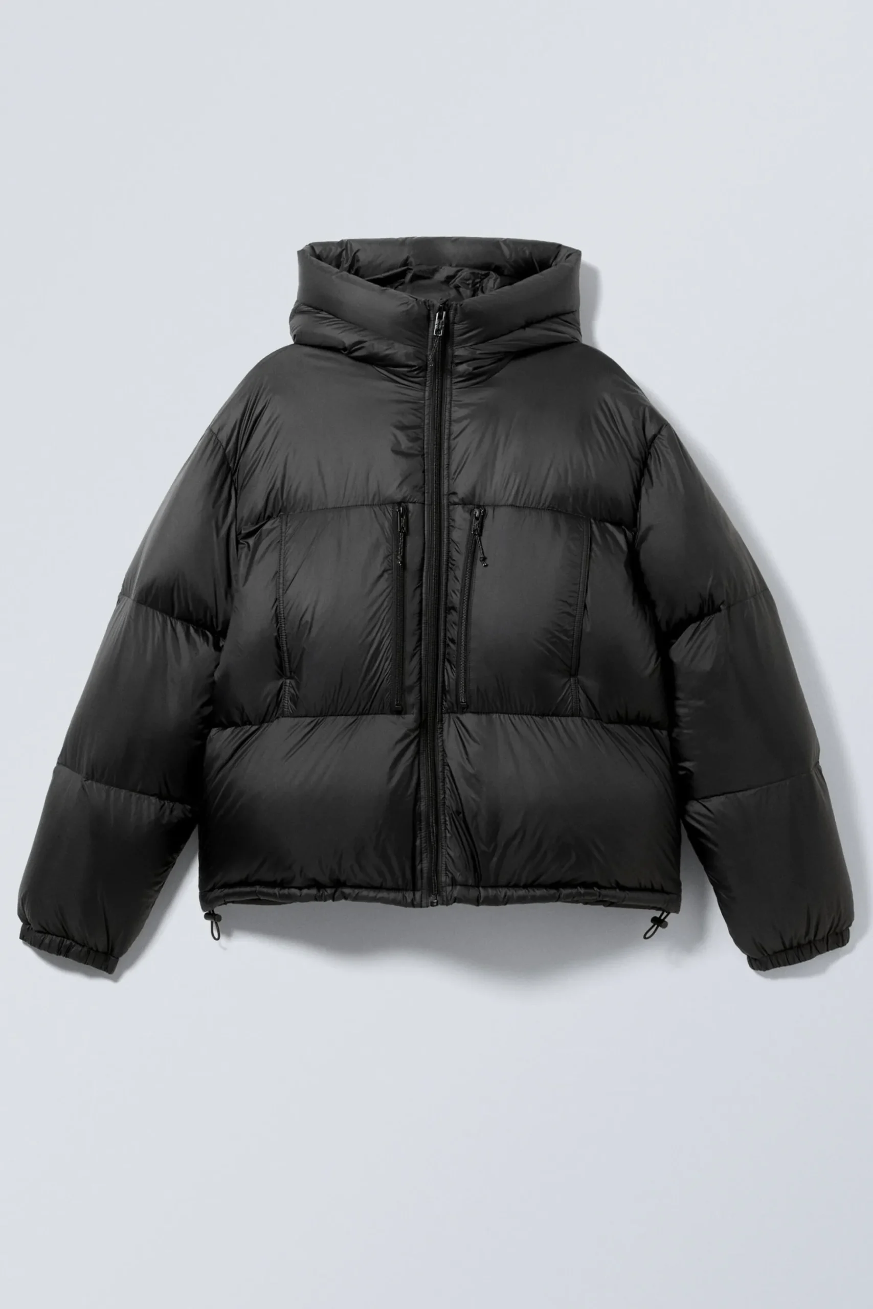 Weekday HOODED RECYCLED DOWN PUFFER JACKET black Store