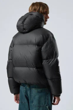 Weekday HOODED RECYCLED DOWN PUFFER JACKET black Store
