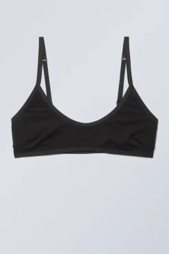 Weekday INEZ SCOOPED COTTON BRALETTE black Cheap