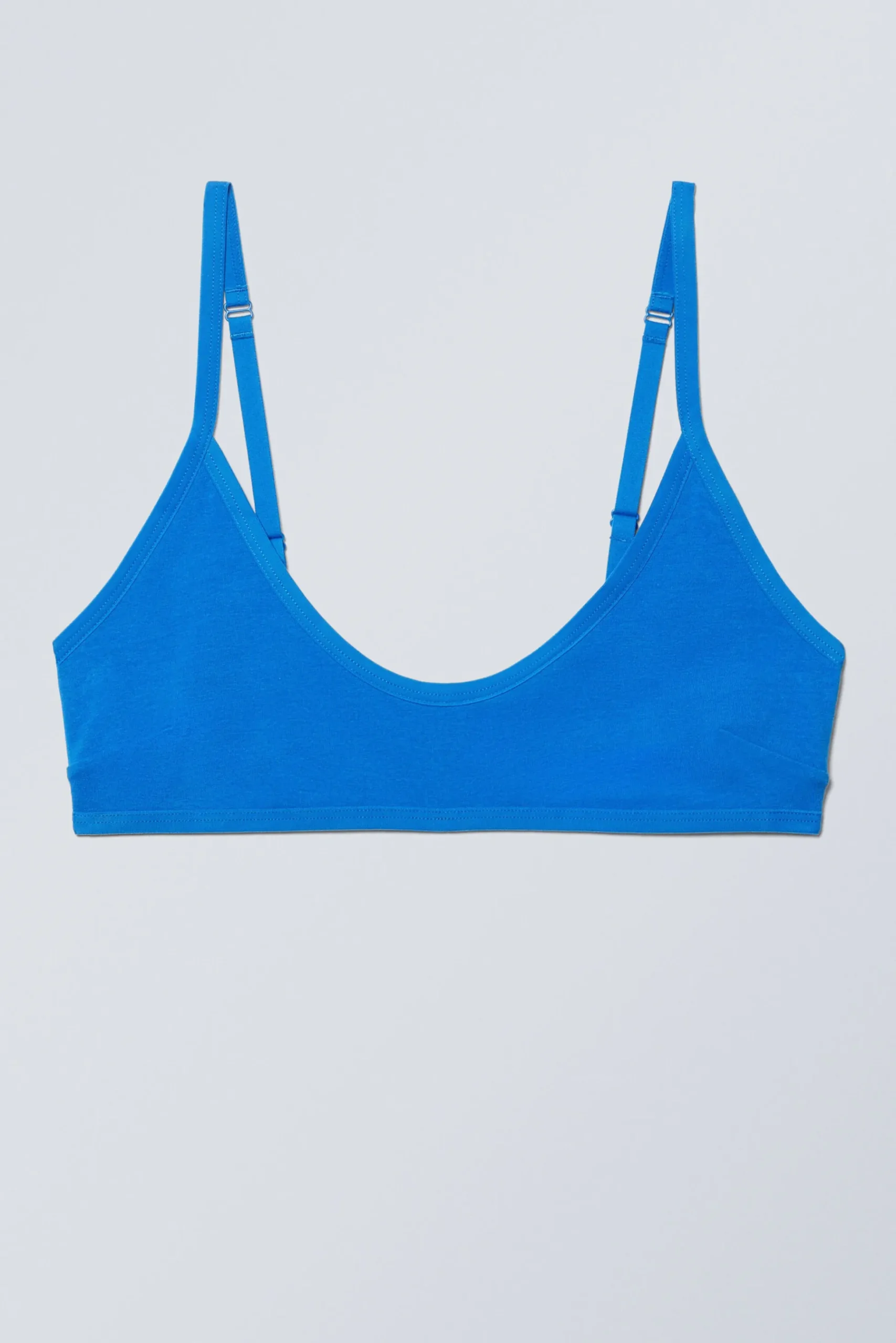 Weekday INEZ SCOOPED COTTON BRALETTE bright blue Clearance