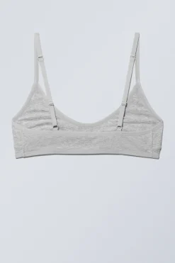 Weekday INEZ SCOOPED COTTON BRALETTE grey melange Fashion