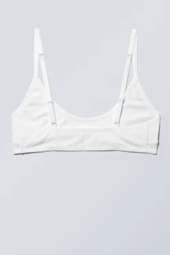 Weekday INEZ SCOOPED COTTON BRALETTE white Best