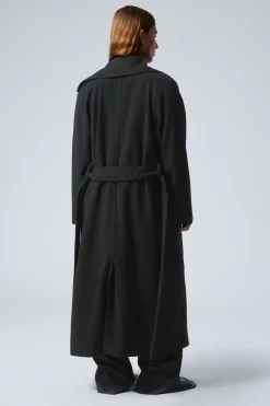 Weekday KIA OVERSIZED WOOL BLEND COAT black Hot