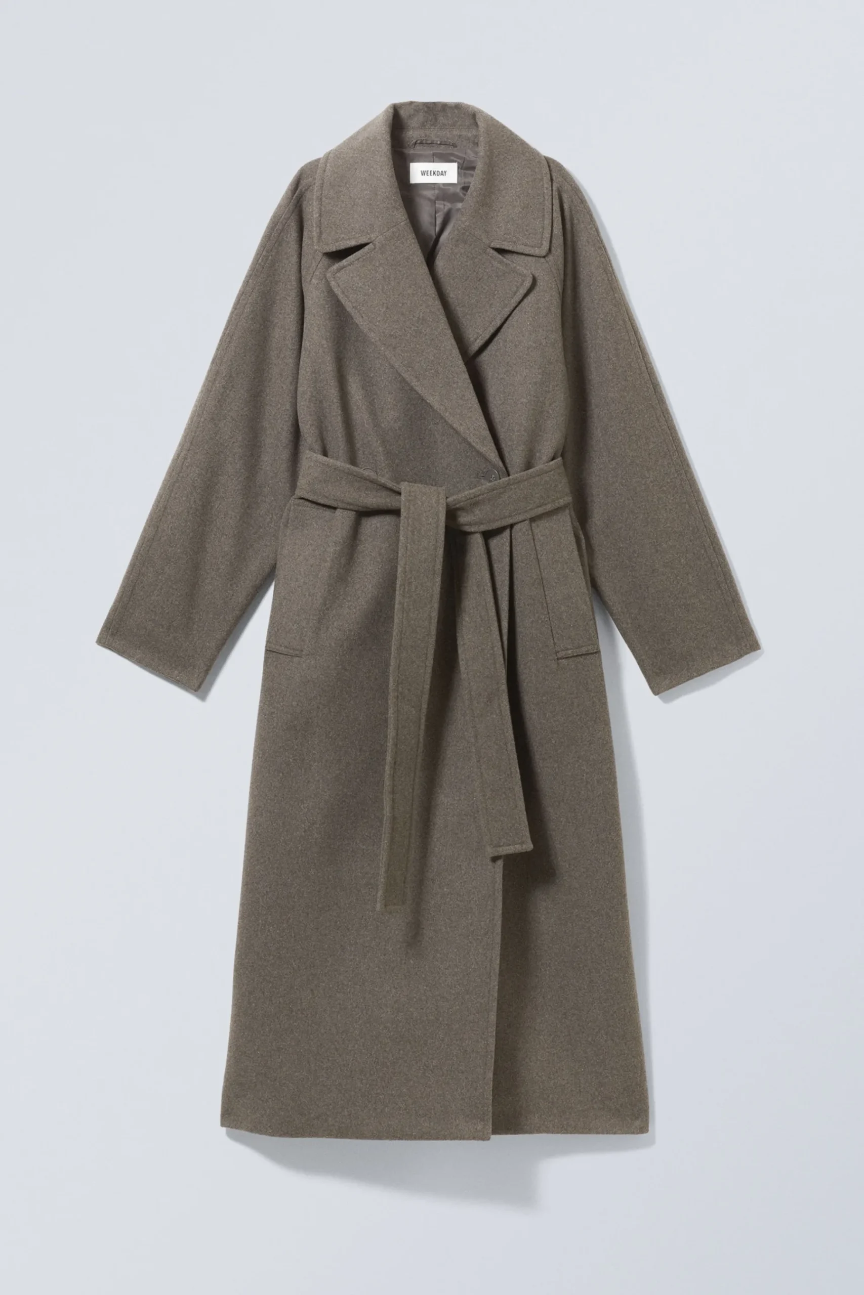 Weekday KIA OVERSIZED WOOL BLEND COAT taupe New
