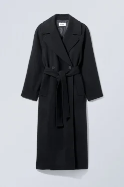 Weekday KIA OVERSIZED WOOL BLEND COAT dark blue Cheap