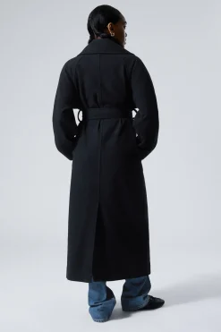 Weekday KIA OVERSIZED WOOL BLEND COAT dark blue Cheap