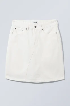 Weekday KNEE LENGTH DENIM SKIRT dusty white Flash Sale
