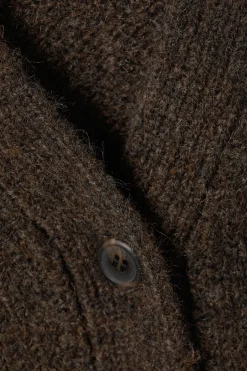 Weekday KNITTED SINGLE-BREASTED CARDIGAN dark brown Cheap