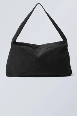 Weekday LARGE RIPSTOP SHOULDER BAG black Cheap