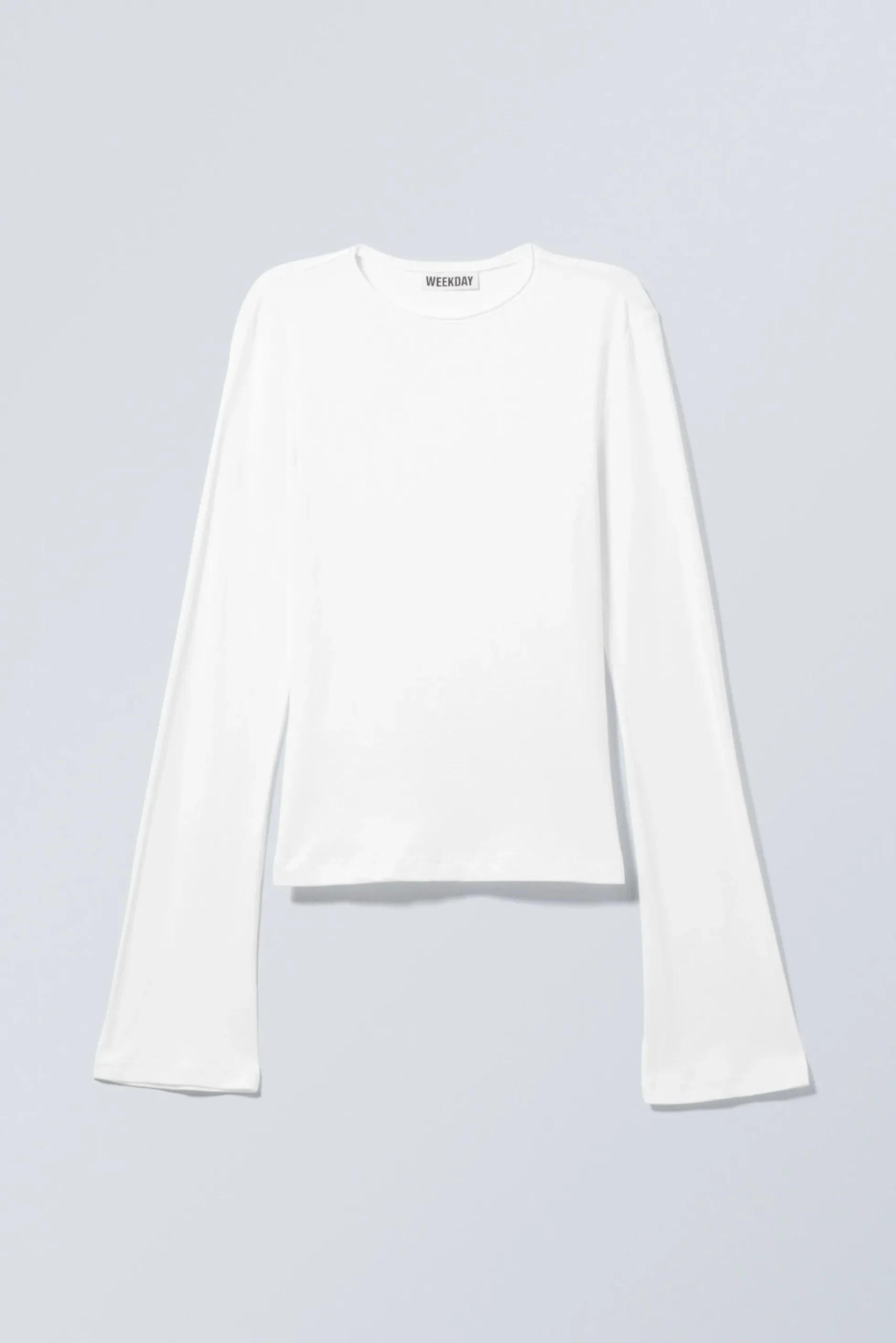 Weekday LONG SLEEVE COTTON TOP white Clearance