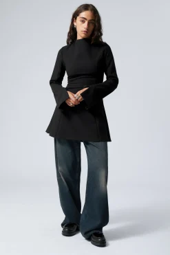 Weekday LONG SLEEVE MINI DRESS black Outlet