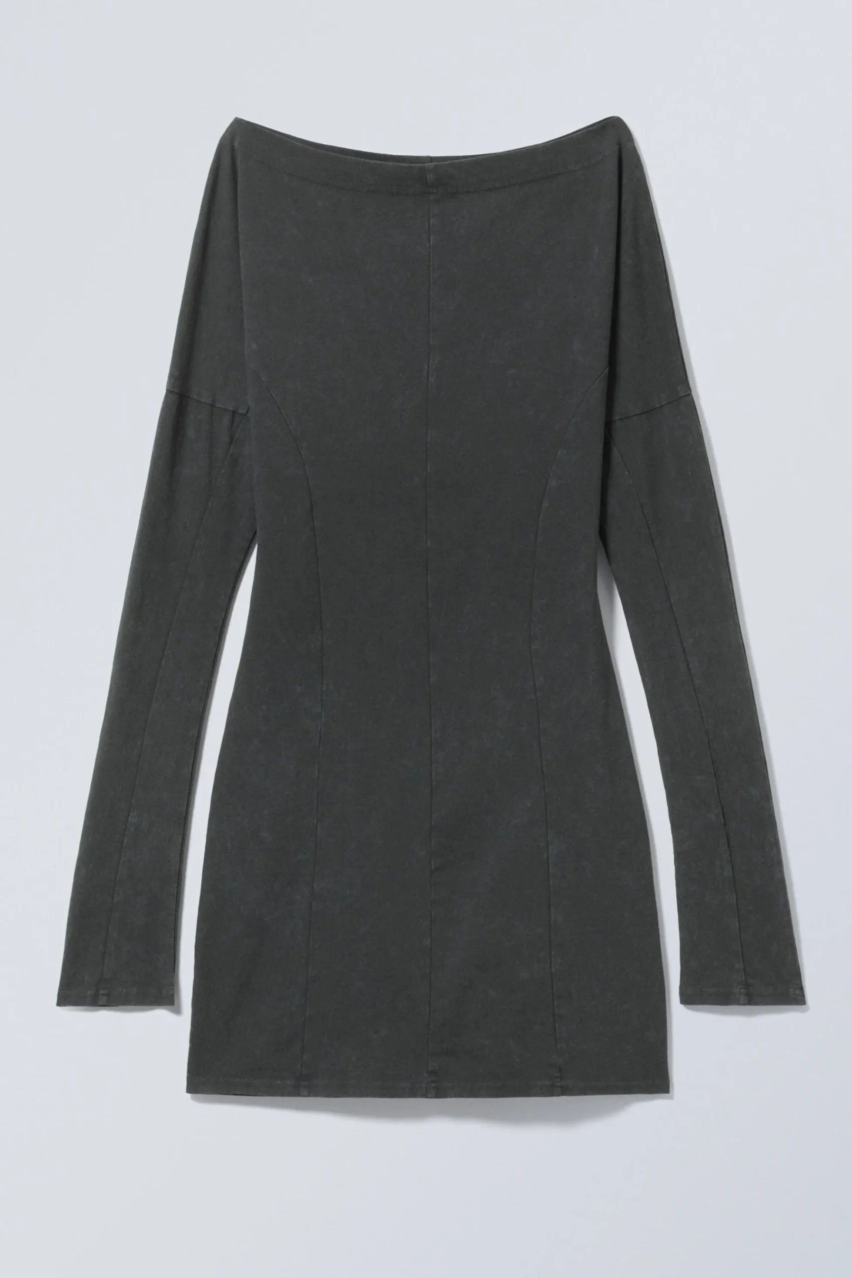 Weekday LONG-SLEEVED OFF-SHOULDER MINI DRESS washed black Online