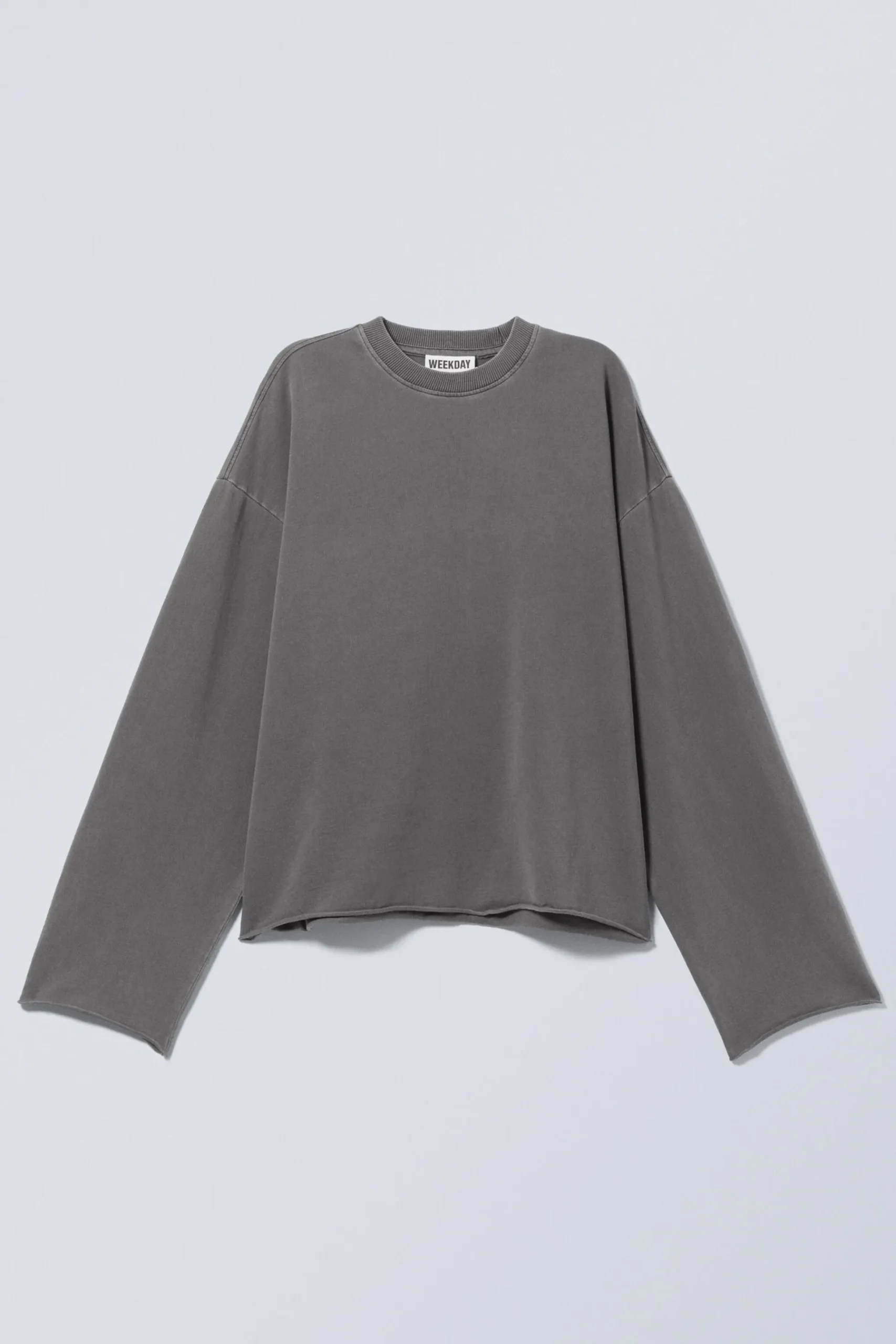 Weekday LONG-SLEEVED OVERSIZED COTTON TOP off-black Best