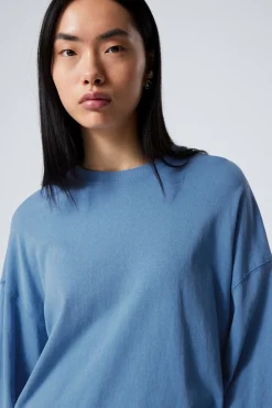 Weekday LONG-SLEEVED OVERSIZED T-SHIRT washed blue New