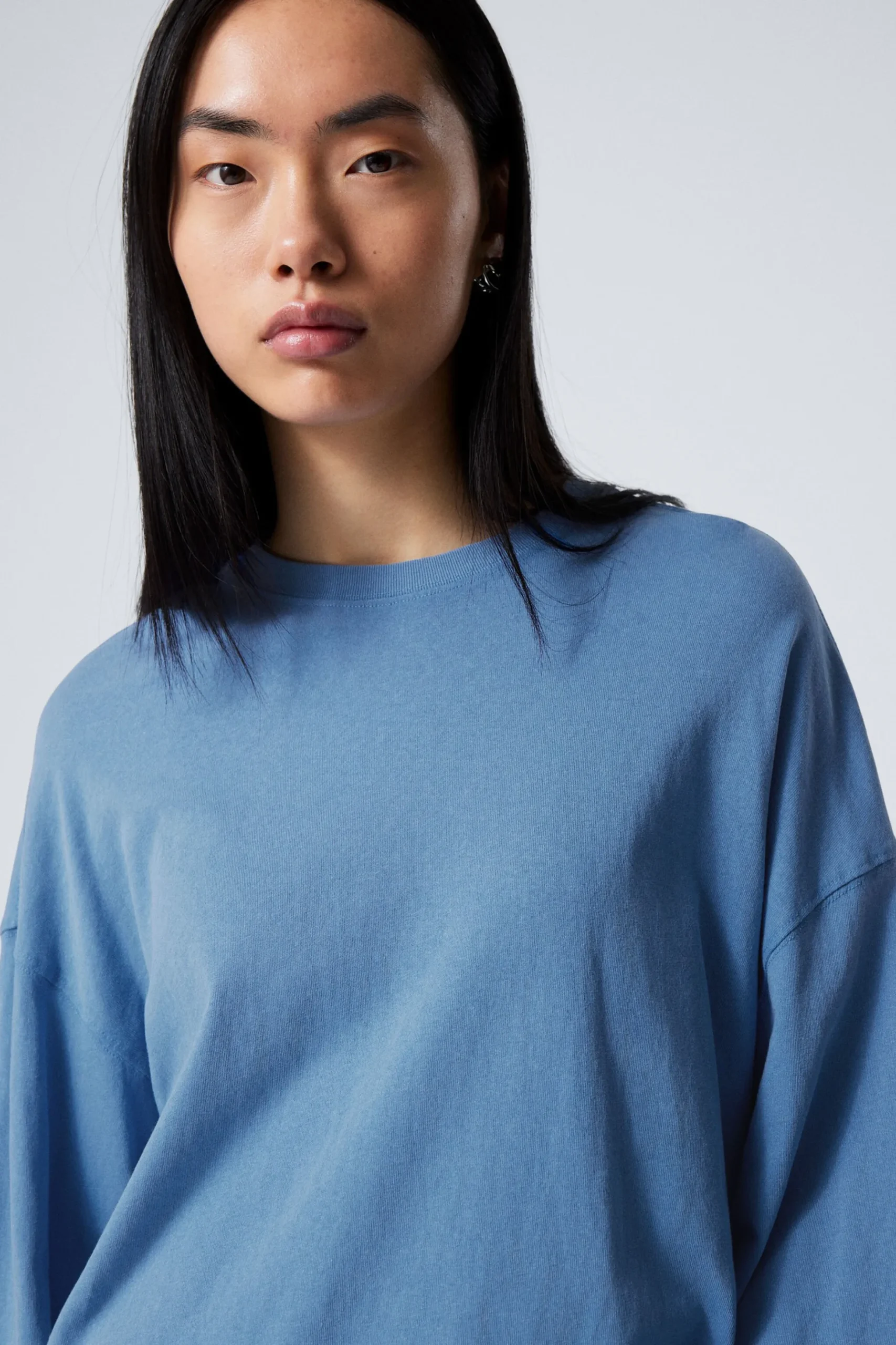 Weekday LONG-SLEEVED OVERSIZED T-SHIRT washed blue New