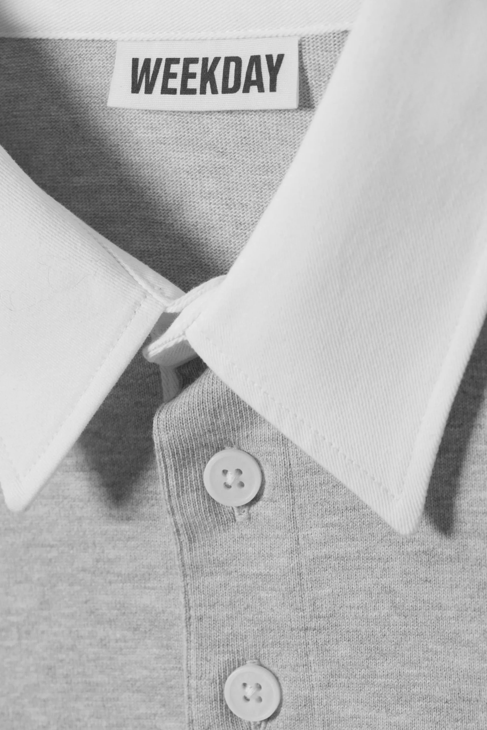 Weekday LONG-SLEEVED RUGBY SHIRT grey melange Outlet